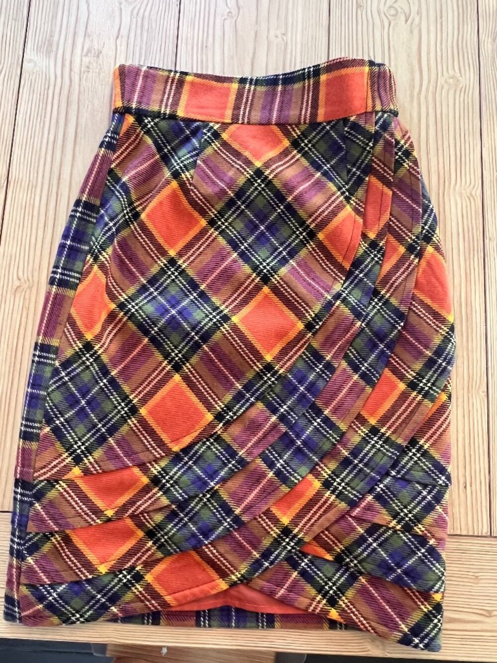 Plenty by Tracy Reese Anthropologie Plaid Wool Skirt Size 2